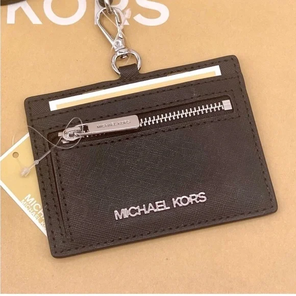 Michael Kors Black Card Wallet Lanyard - Picture 9 of 9